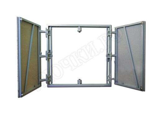 Люк под плитку Нажимной Железяка, 2 створки, 1050*1550 Люк под плитку Нажимной Железяка, 2 створки, 1050*1550