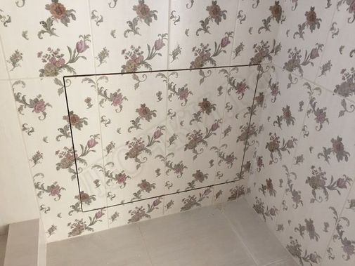 Люк под плитку Нажимной Железяка 800*700 Люк под плитку Нажимной Железяка 800*700