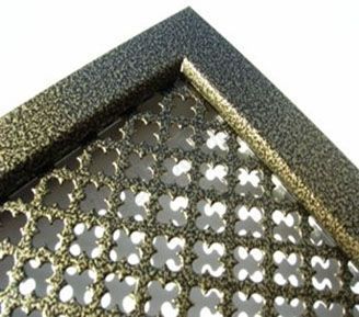 Решетка металлическая с перфорацией Цветок врезная Решетка металлическая с перфорацией Цветок врезная